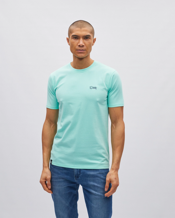 Basic Caden O Neck Tee Mint Cream