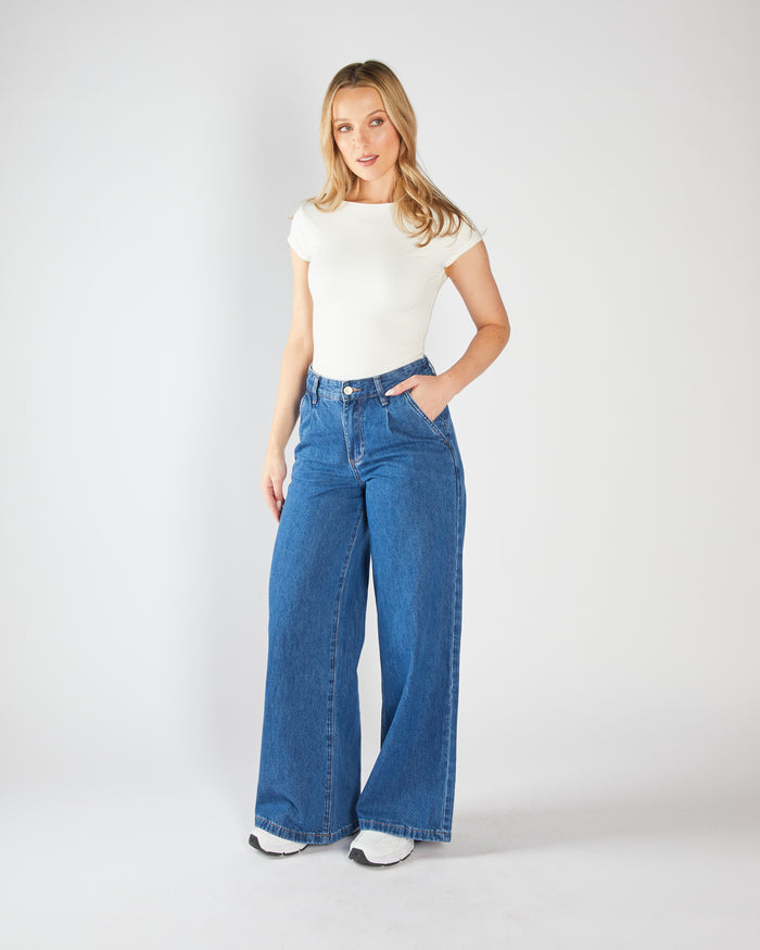 Cameron Wide Leg Medium Blue