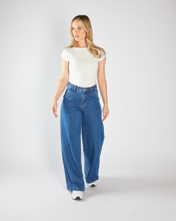 Cameron Wide Leg Medium Blue