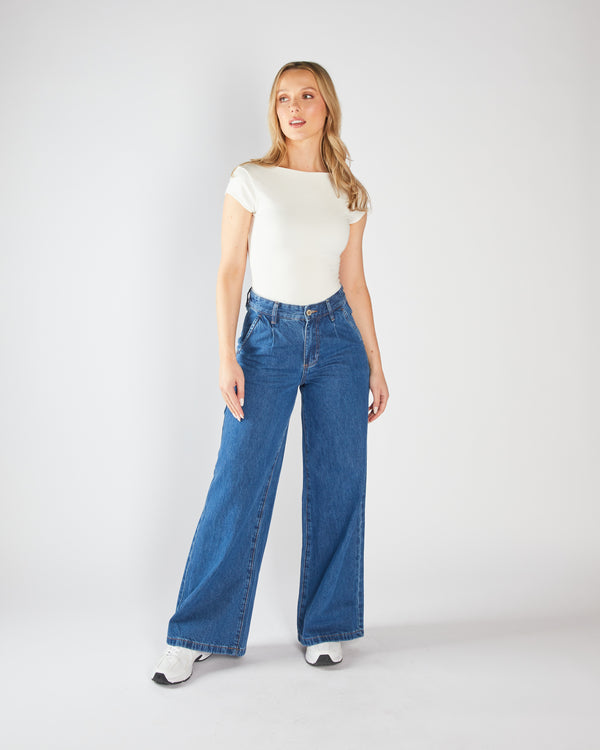 Cameron Wide Leg Medium Blue