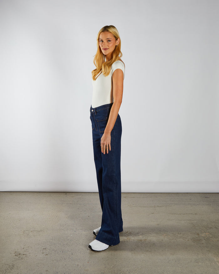 Paris Wide Leg Indigo