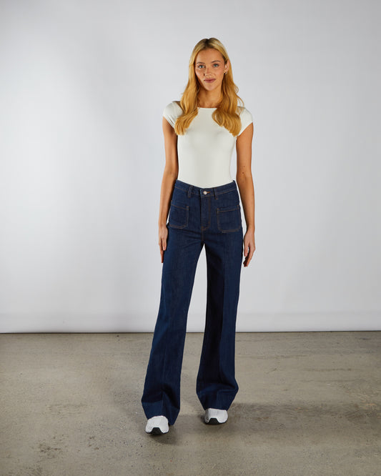 Paris Wide Leg Indigo