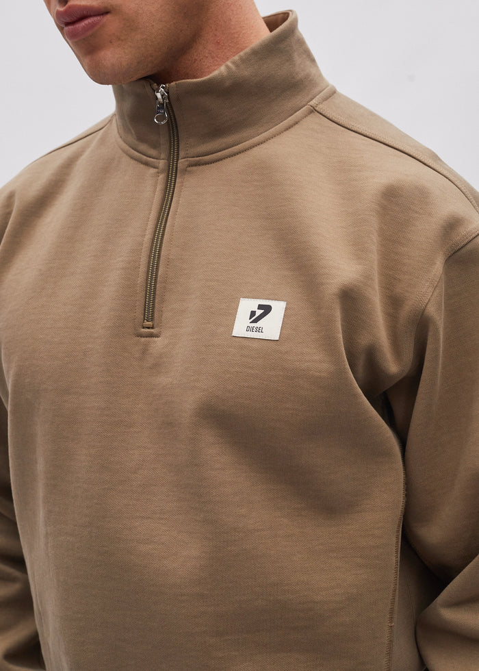 Conrad Half Zip Walnut Bark