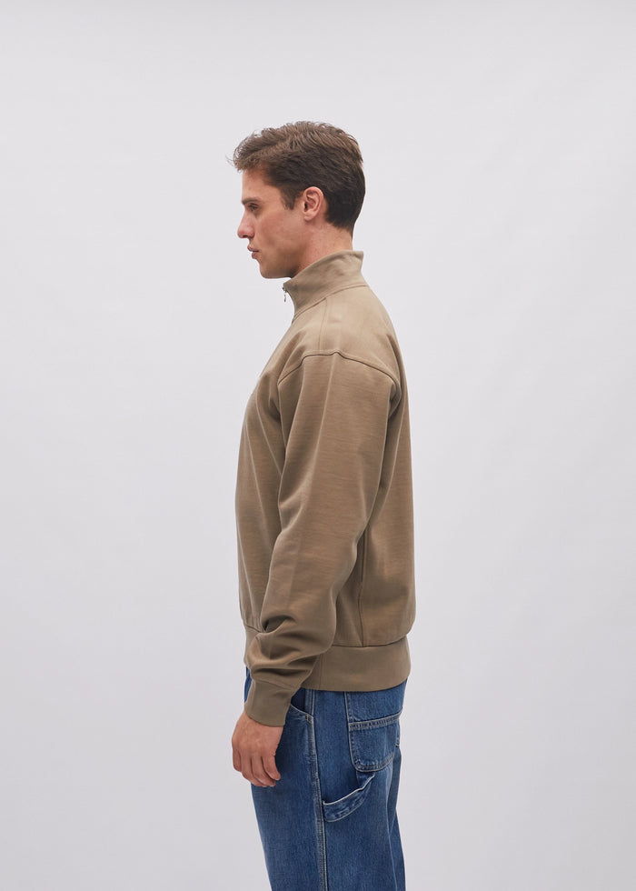 Conrad Half Zip Walnut Bark