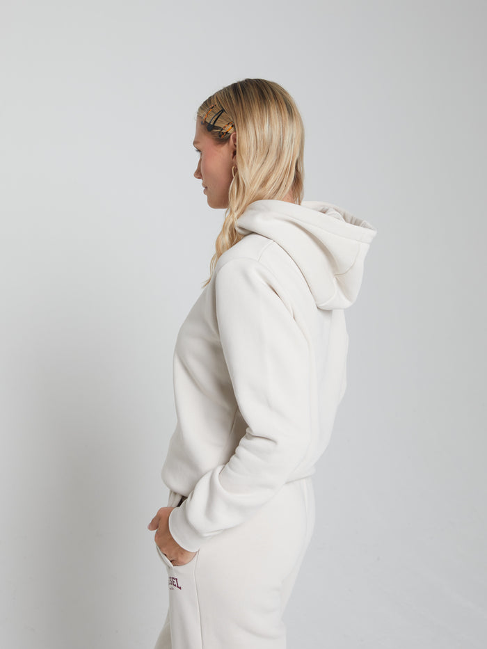 Crew Hood Stone White