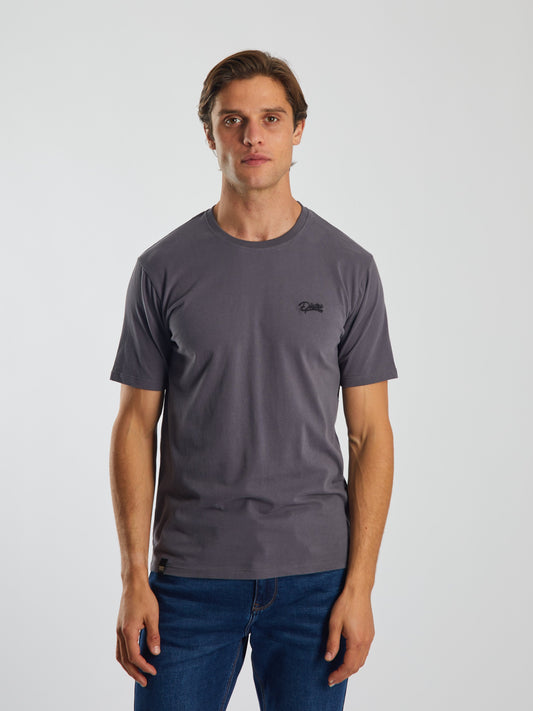 Basic Caden O Neck Tee Scorpion Grey