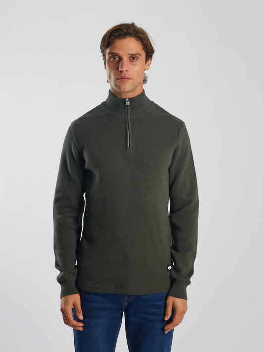 Colter Half Zip Workwear Green Marl