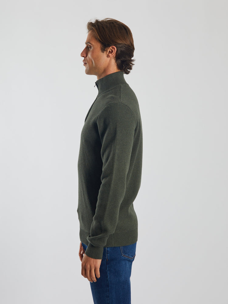 Colter Half Zip Workwear Green Marl