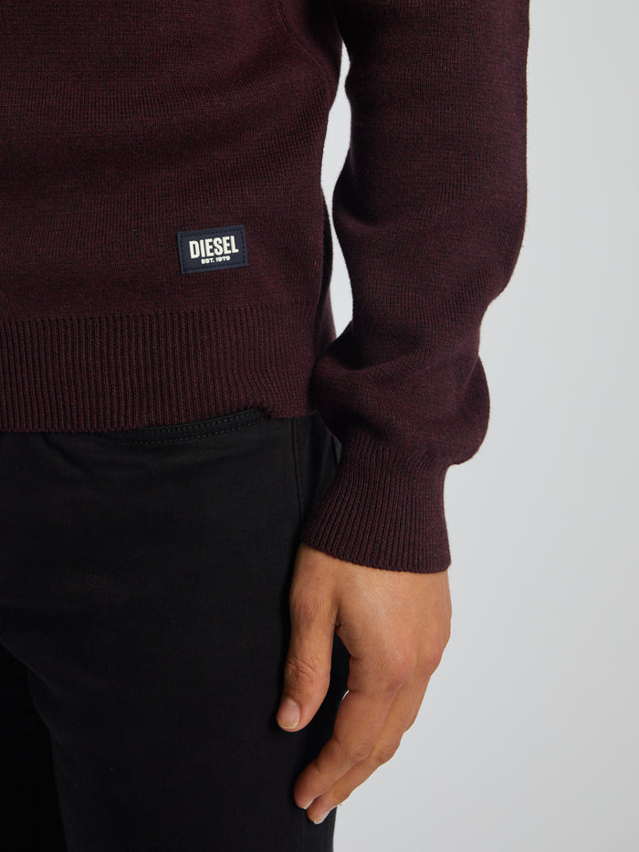 Colter Half Zip Wine Port Marl