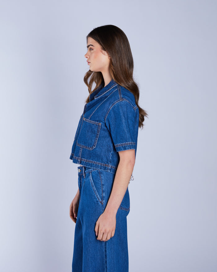 Daisy Shirt Medium Blue