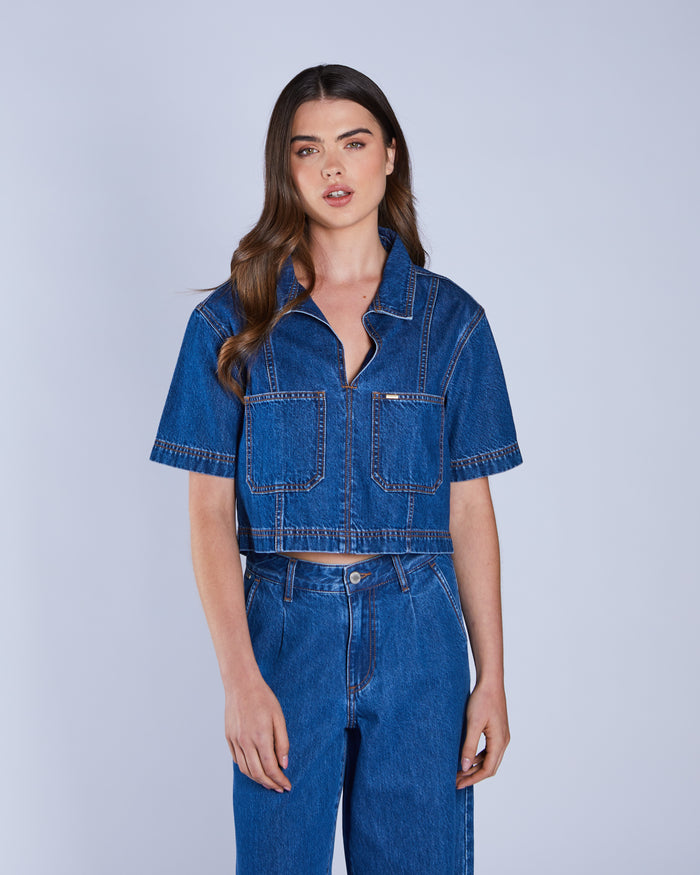 Daisy Shirt Medium Blue