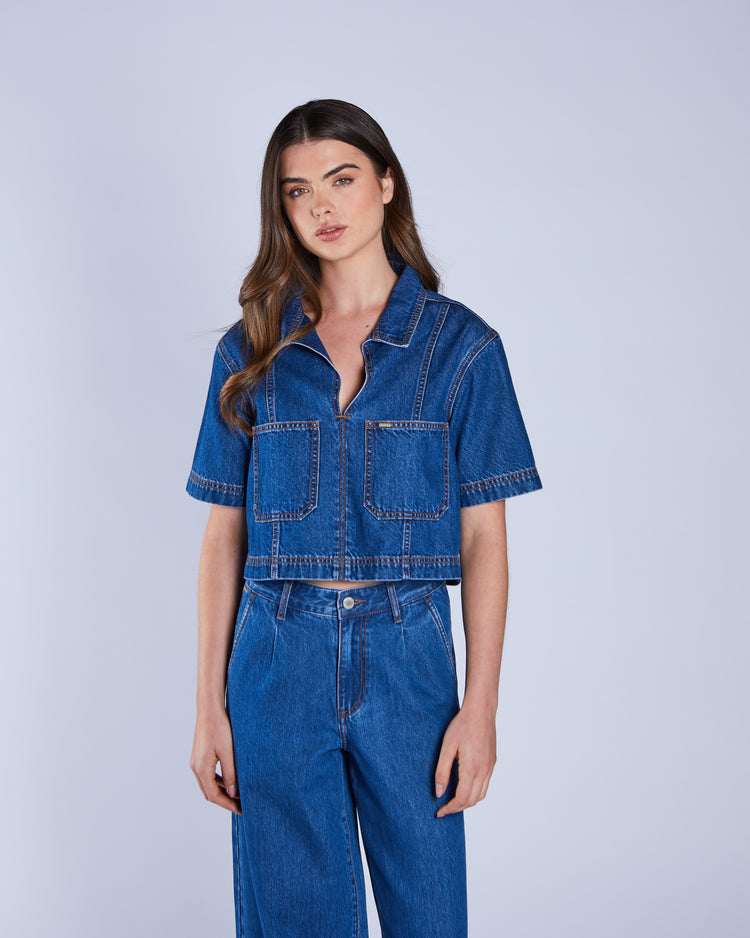 Daisy Shirt Medium Blue