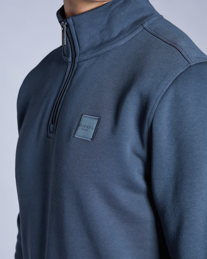 Dax Half Zip Petrol Blue