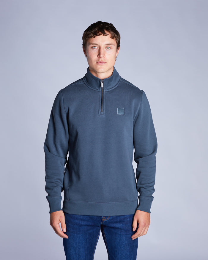 Dax Half Zip Petrol Blue
