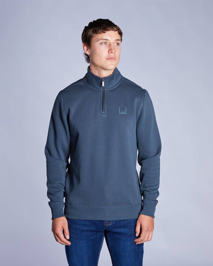 Dax Half Zip Petrol Blue
