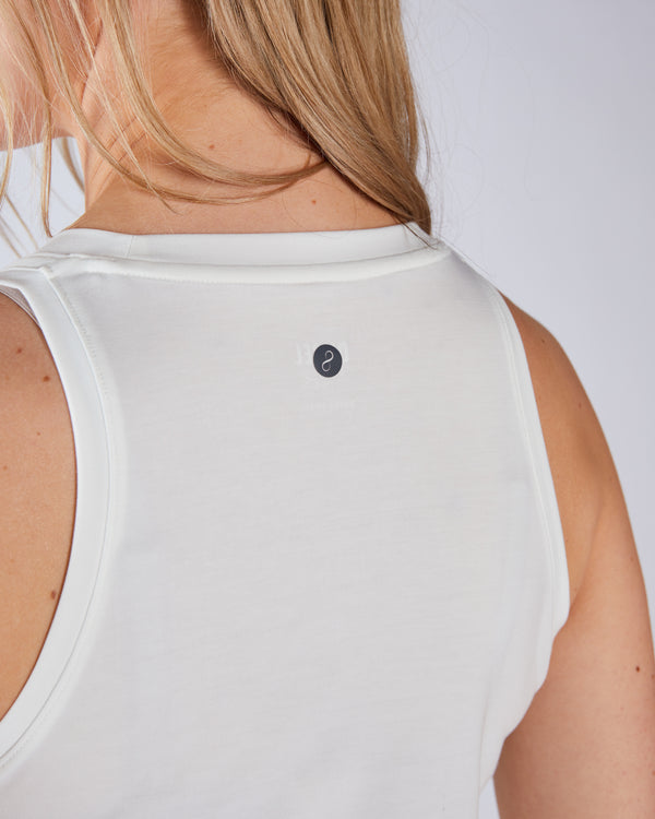 Deya Racer Back Vest Ivory
