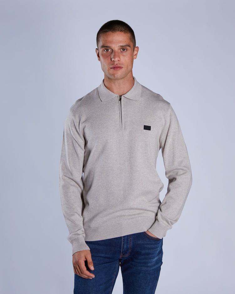 Dino Knit Polo Beachcomber Marl