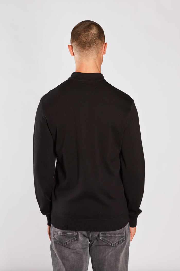 Dino Knit Polo Black Tar