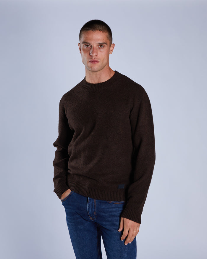 Domenico Sweater Dark Chocolate Marl