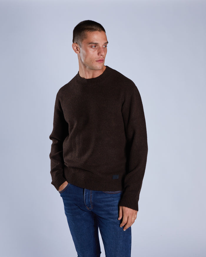 Domenico Sweater Dark Chocolate Marl