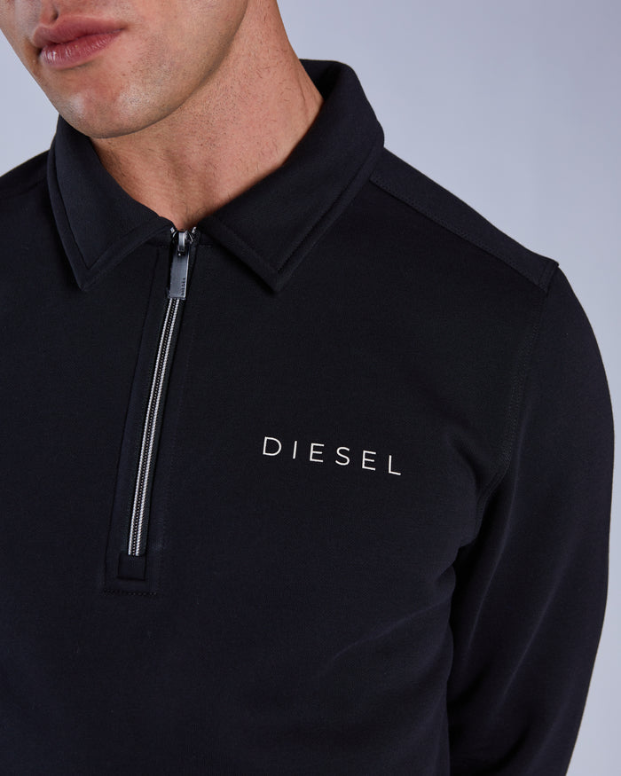 Doug Half Zip Black Tar