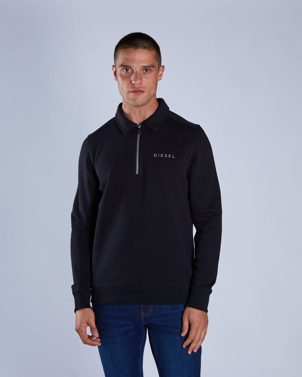 Doug Half Zip Black Tar