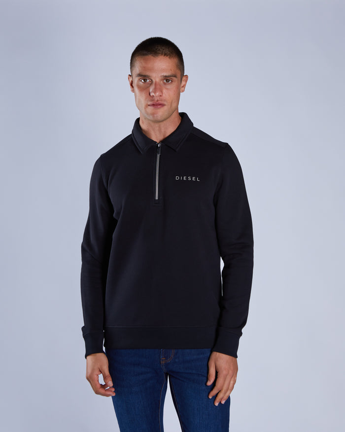 Doug Half Zip Black Tar