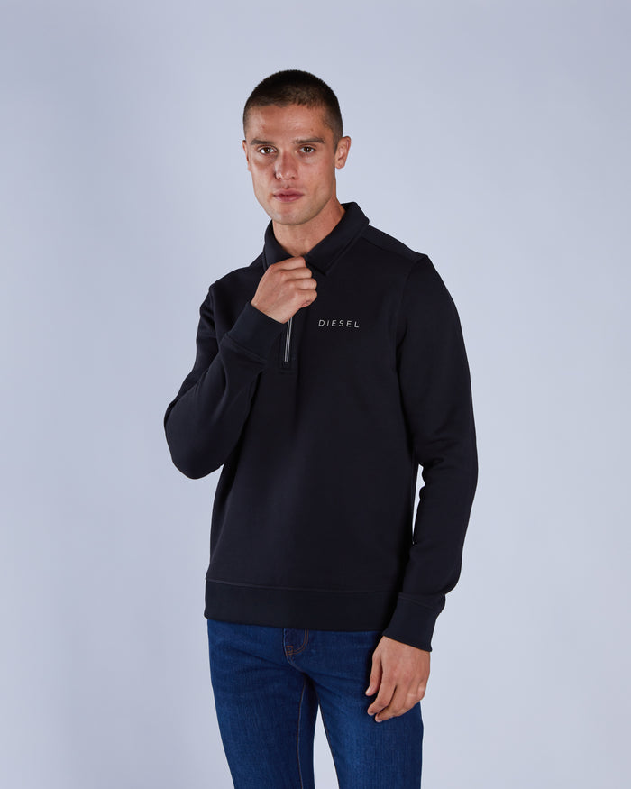 Doug Half Zip Black Tar