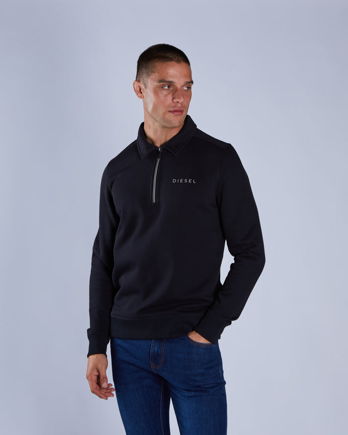 Doug Half Zip Black Tar