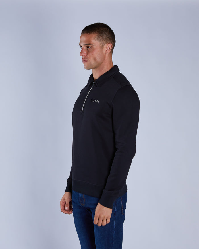 Doug Half Zip Black Tar