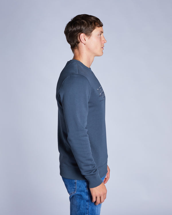 Durk Sweatshirt Petrol Blue