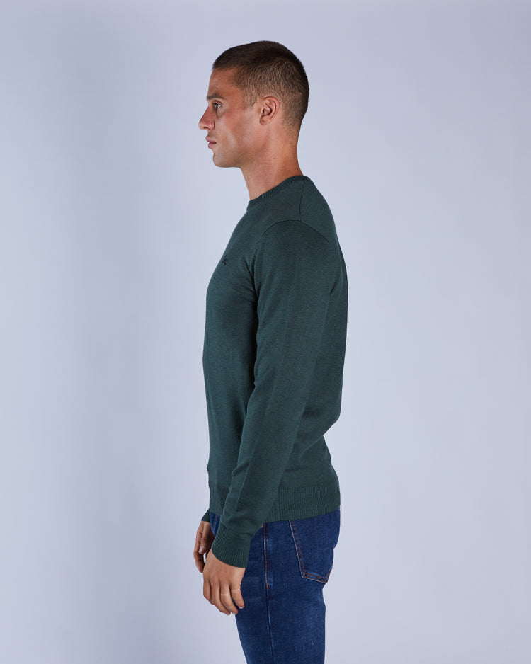 Dylan Round Neck College Green Marl