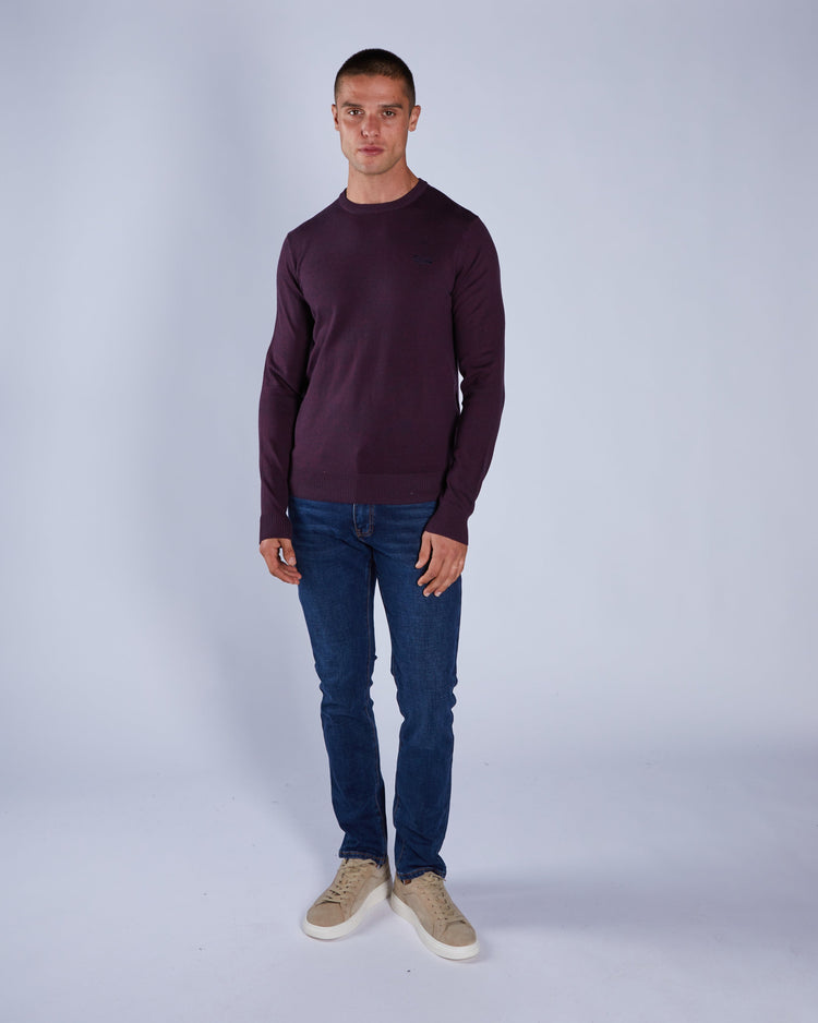 Dylan Round Neck Fig Marl