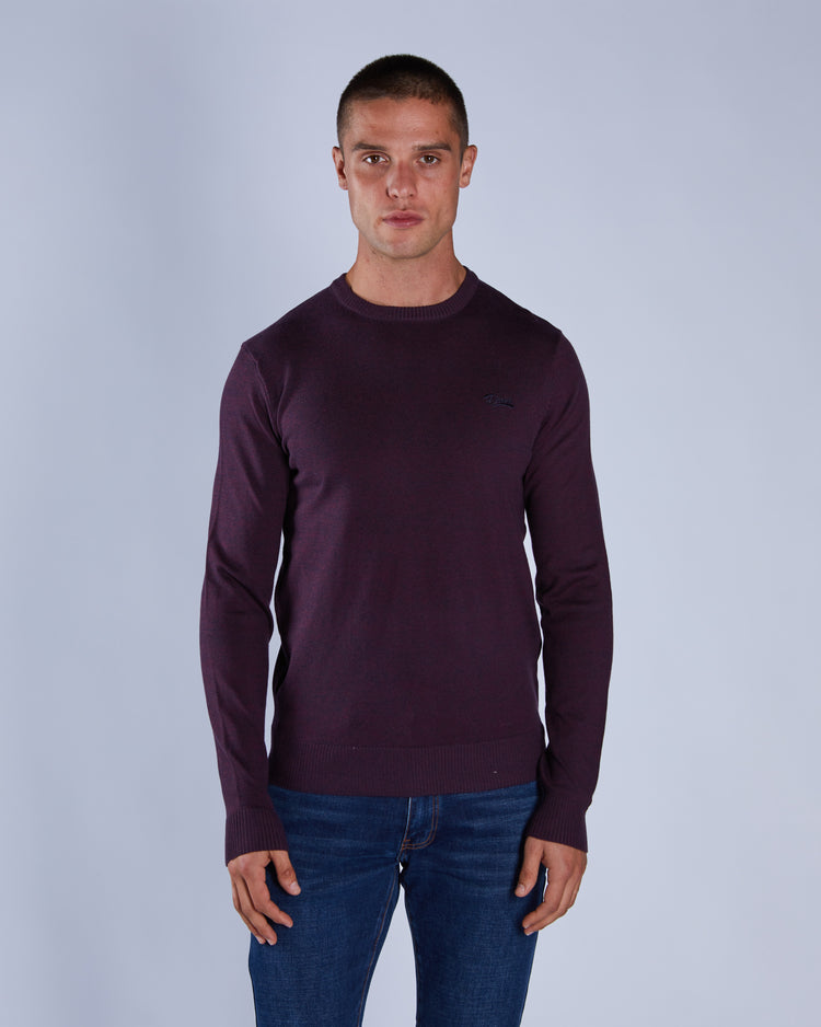Dylan Round Neck Fig Marl
