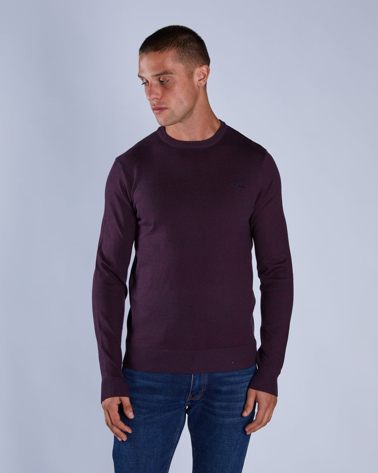 Dylan Round Neck Fig Marl