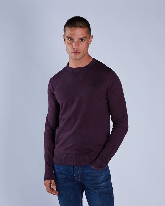 Dylan Round Neck Fig Marl