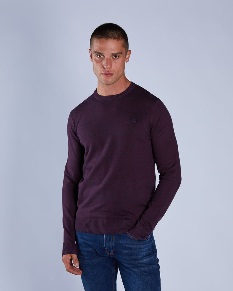 Dylan Round Neck Fig Marl