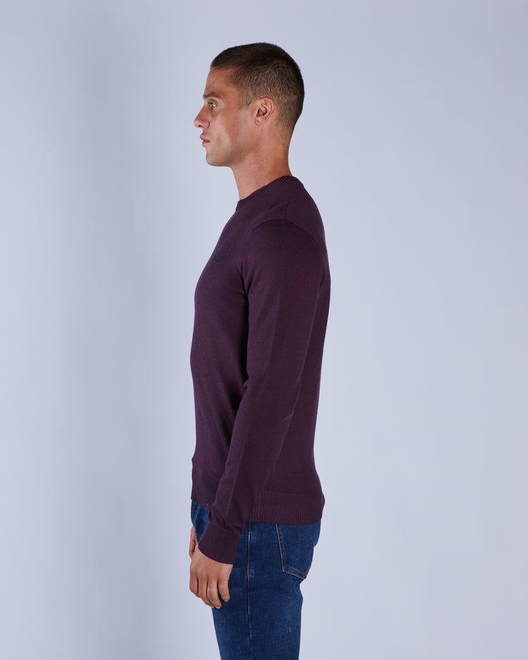 Dylan Round Neck Fig Marl