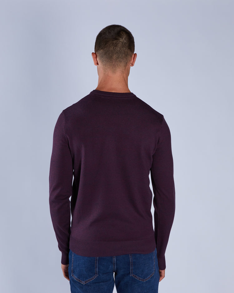 Dylan Round Neck Fig Marl