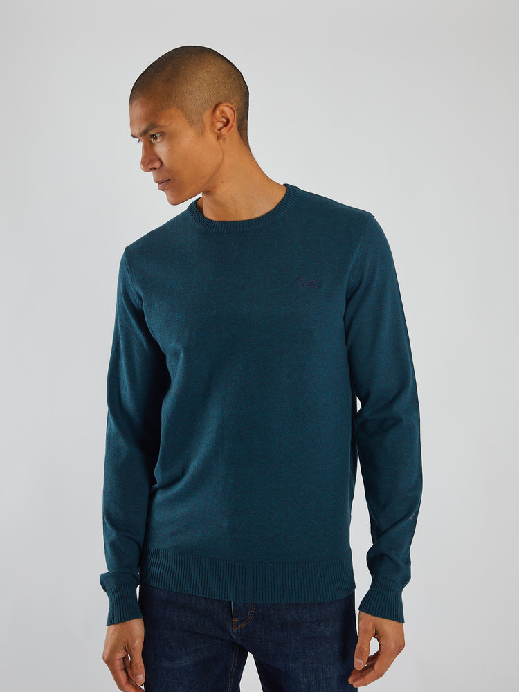 Dylan Round Neck Midnight Teal Marl