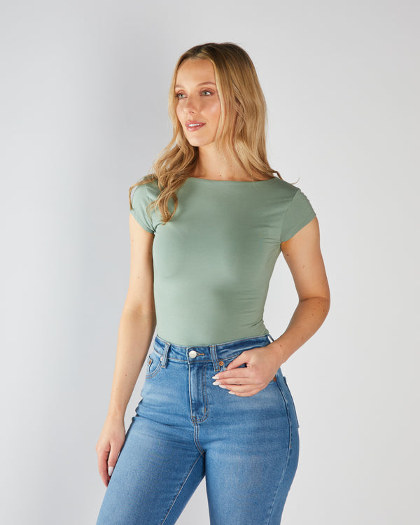 Estelle Bodysuit Moss Green
