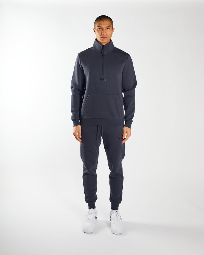 Ethan Half Zip Carbon Grey