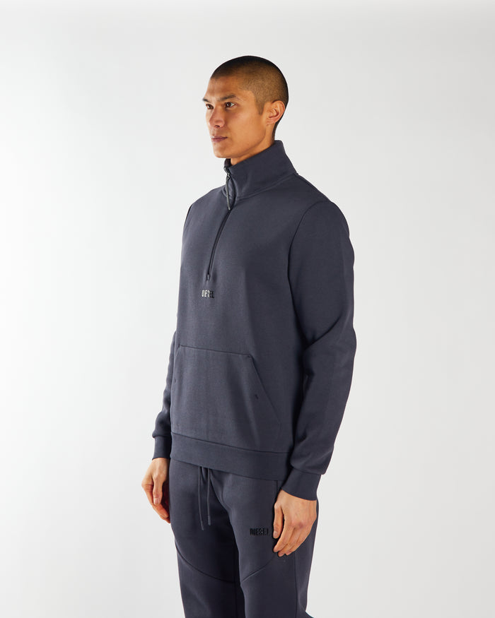 Ethan Half Zip Carbon Grey