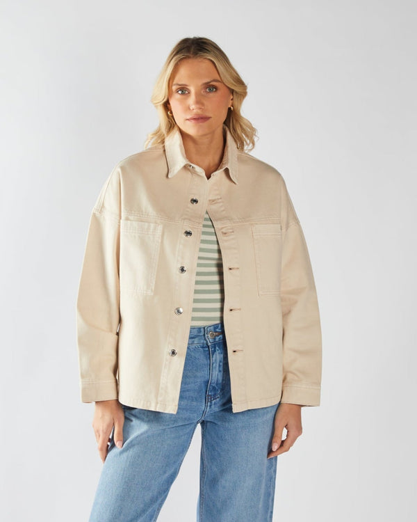 Fabrienne Denim Shirt Stone White