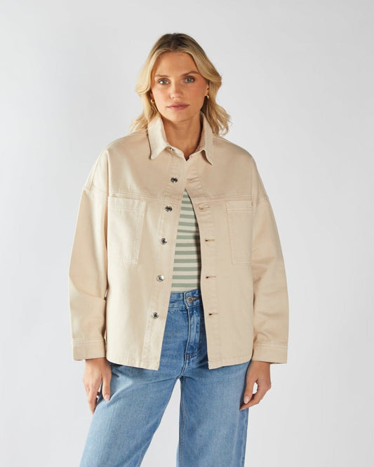 Fabrienne Denim Shirt Stone White