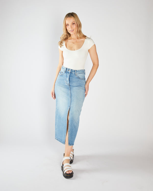 Filomena Denim Skirt Blue