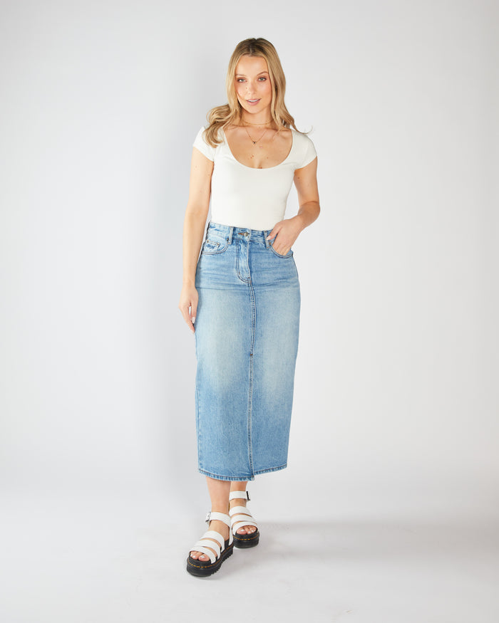 Filomena Denim Skirt Blue