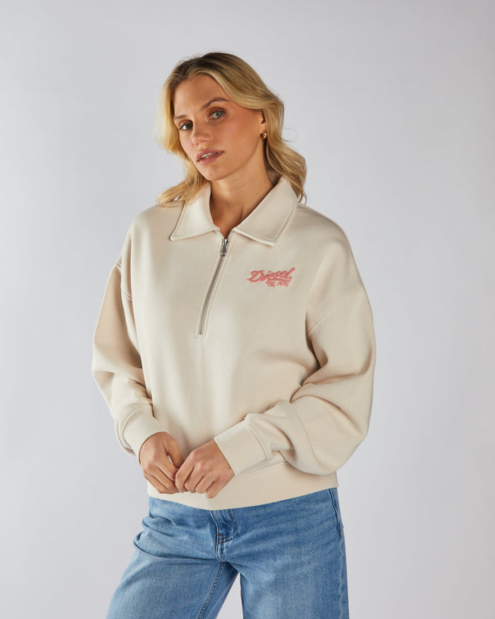 Flamingo Half Zip Stone White