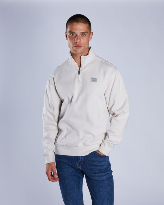 Fox Half Zip Stable Stone