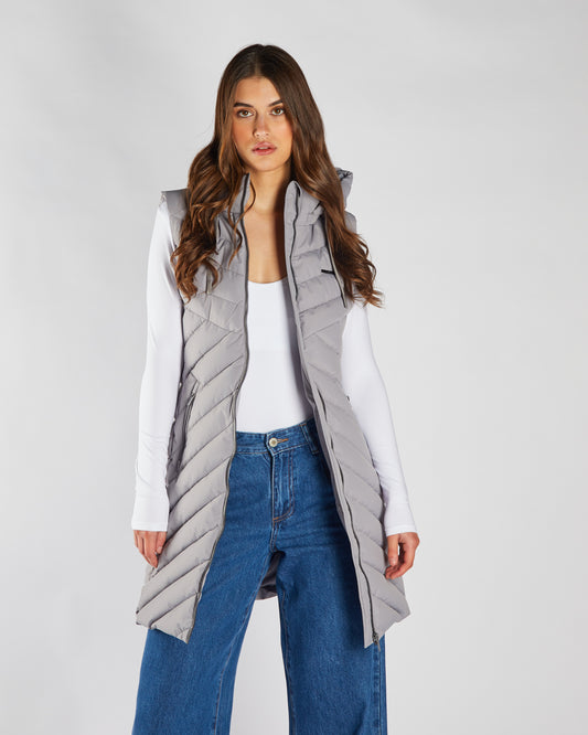 Flor Gilet Grey Blue